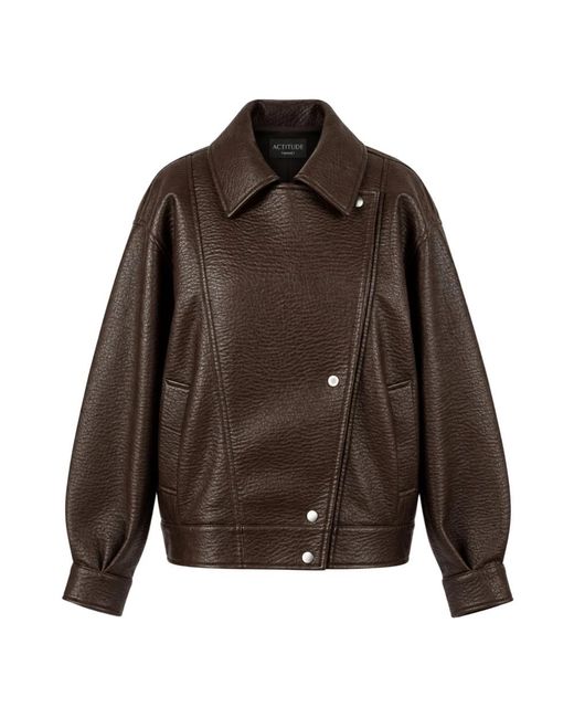 Leather Jackets Twinset de color Brown