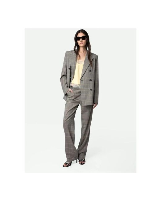 Zadig & Voltaire Gray Straight Trousers