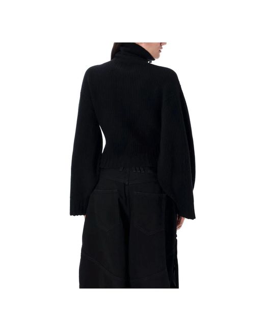 The Attico Zwarte Gebreide Vest Aw25 in het Black