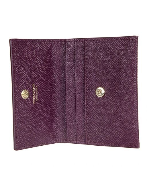 Wallets & Cardholders di Ferragamo in Purple