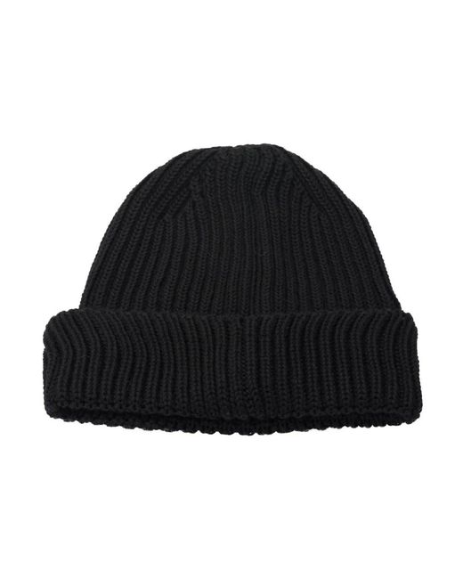 C P Company Black Beanies for men