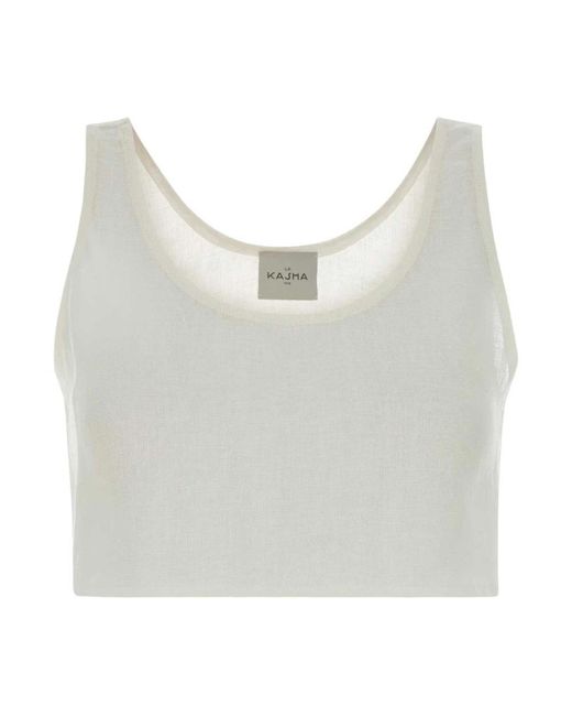 LeKasha White Sleeveless Tops