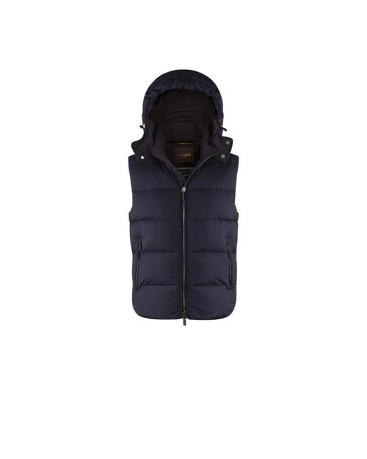 Moorer Jassen ,Blauw ,Ganzendons Gilet in het Blue voor heren