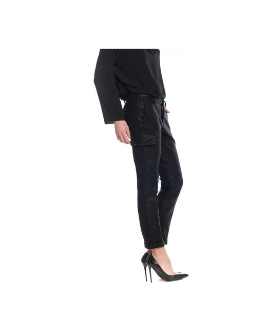 Mason's Black Slim-Fit Trousers