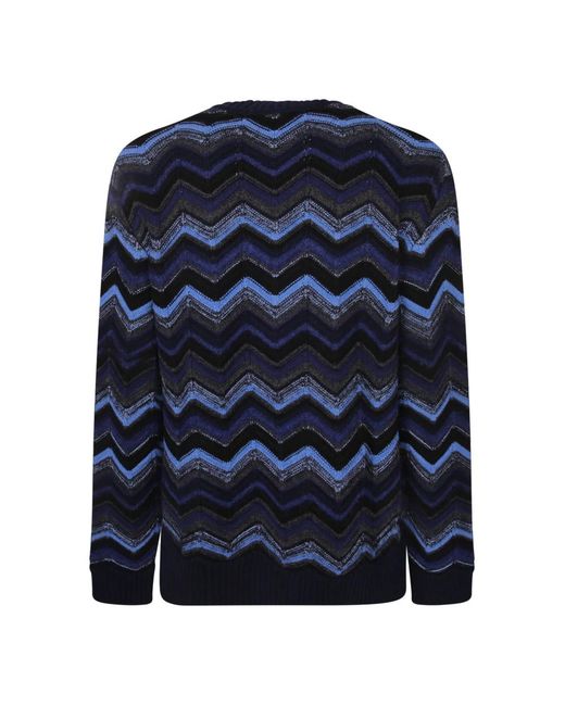 Missoni Vest Met Zigzagpatroon in het Blue voor heren