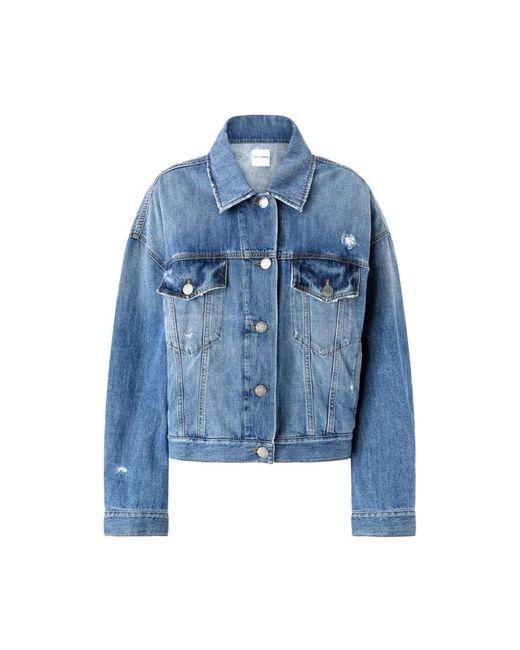 Pinko Garbone Denim Jacket in het Blue