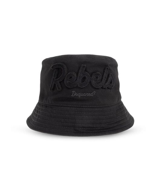 DSquared² Accessoires ,Zwart ,Katoen Logo Hat in het Black voor heren