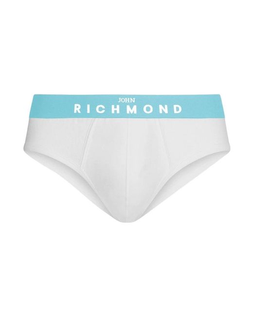 John Richmond Ondergoed ,Wit ,Katoen Lower Life Slip in het Blue voor heren