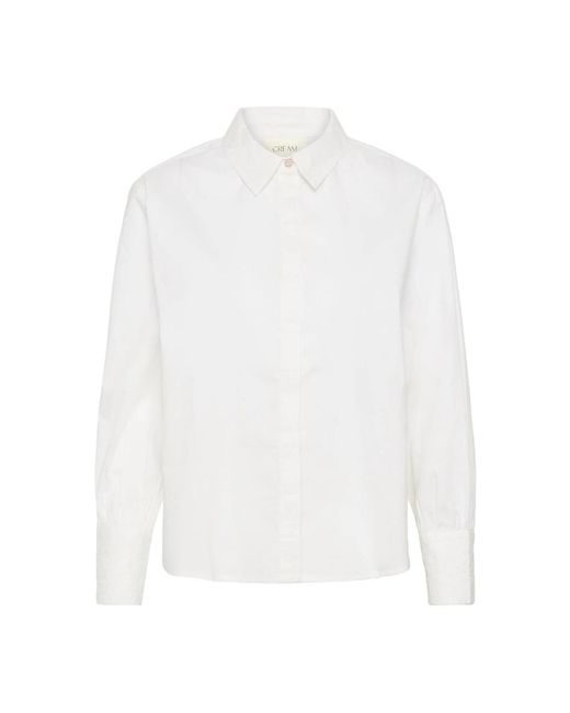 Cream Blouses & Hemden in het White