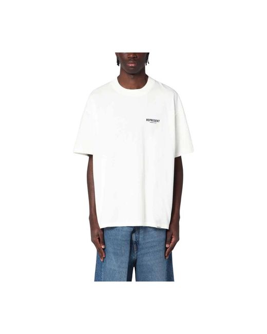 Represent Tops ,Wit ,Katoen Owners Club T-Shirt in het White voor heren