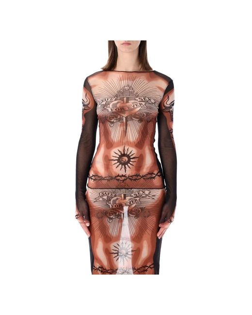 Jean Paul Gaultier Red Long Sleeve T-Shirts
