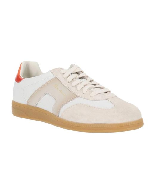 Santoni Olympic Sneaker in White für Herren