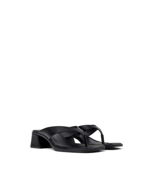 Camper Black Kora Heeled Mule
