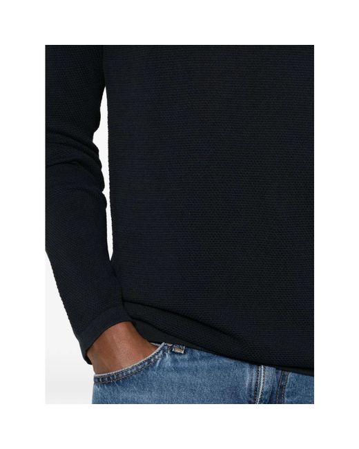 Daniele Fiesoli Black Round-Neck Knitwear for men