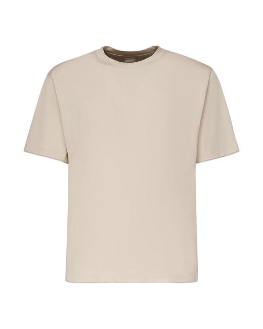 Eleventy Tops ,Bruin ,Bruine T-Shirt En Polo Collectie in het Natural voor heren