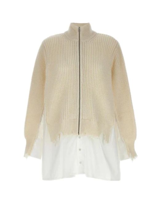 MM6 by Maison Martin Margiela Natural Cardigans