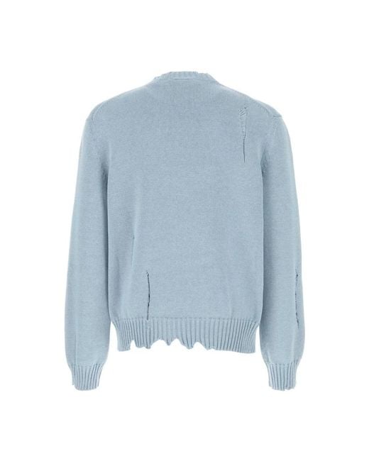 Alexander McQueen Blue Round-Neck Knitwear for men
