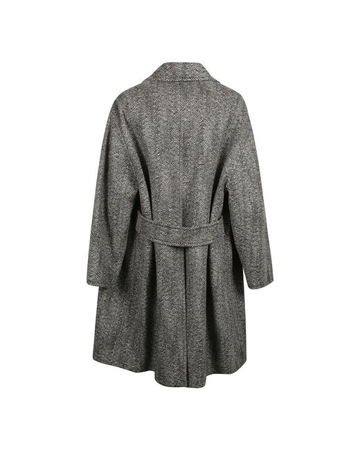 Bottega Veneta Gray Single-Breasted Coats for men