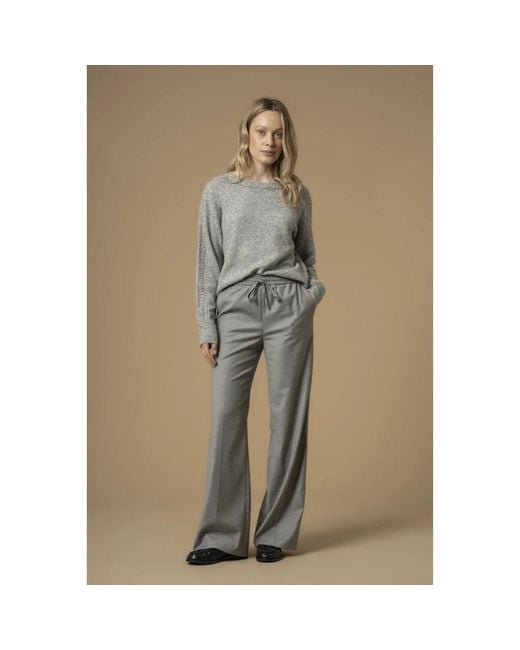 Kocca Broeken ,Grijs ,Stijlvolle Sportieve Broek Met Trekkoord in het Gray