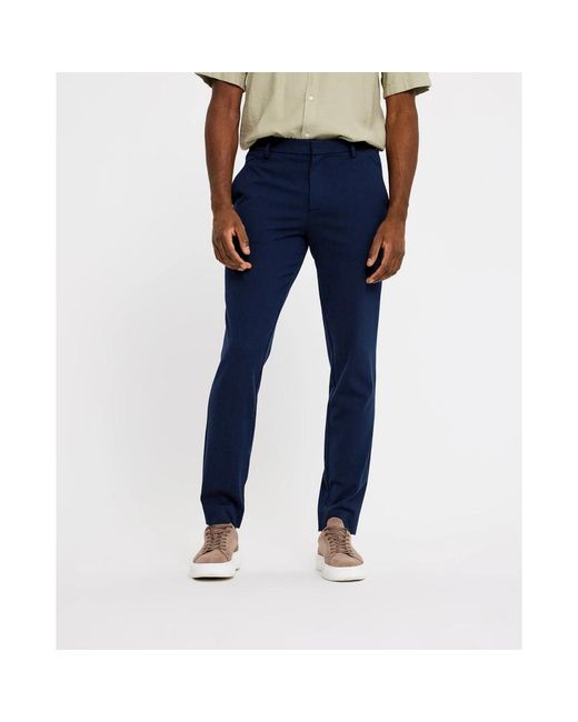 Plain Suit Trousers in het Blue voor heren