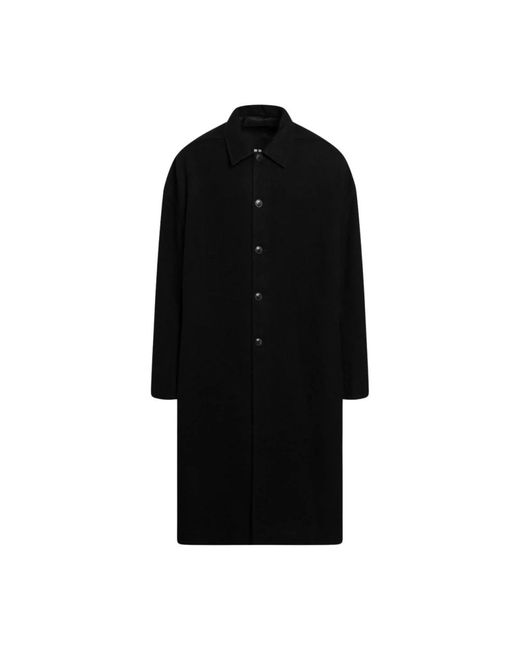 Rick Owens Black Single-Breasted Coats for men