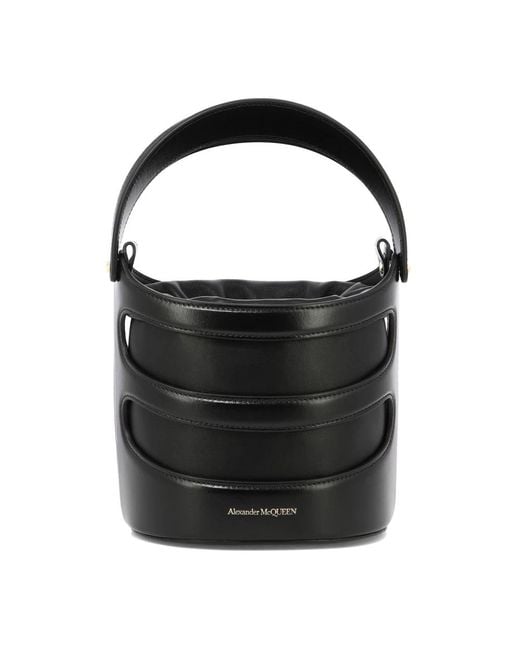McQueen Black Bucket Bags