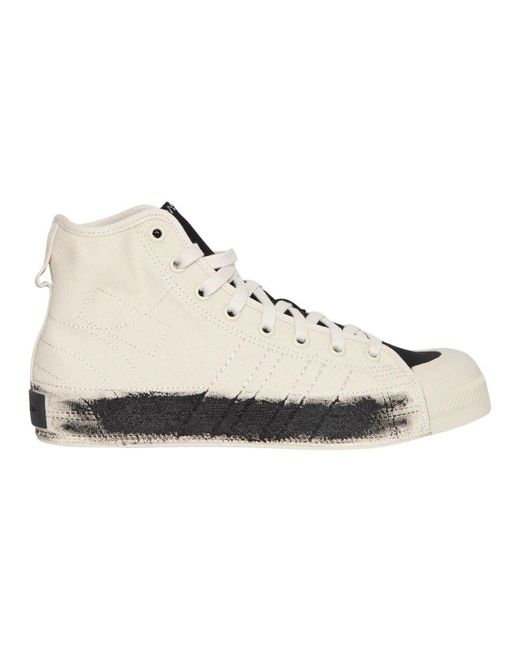 Y-3 Handbemalte Nizza Hi Schuhe in White für Herren