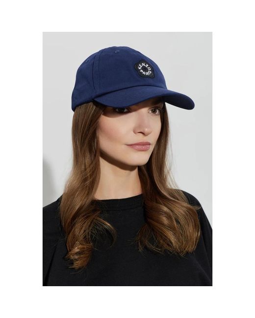 KENZO Accessoires ,Blauw ,Katoen Logo Cap in het Blue
