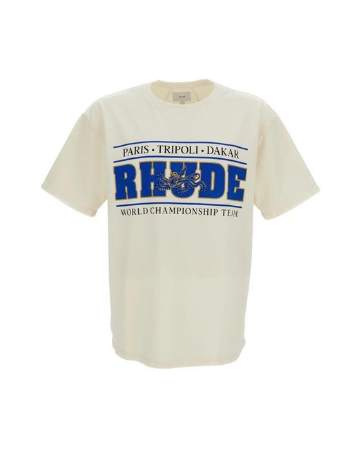 Rhude Blue T-Shirts for men