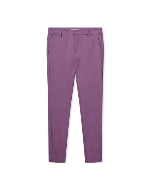 Mos Mosh Purple Slim-Fit Trousers