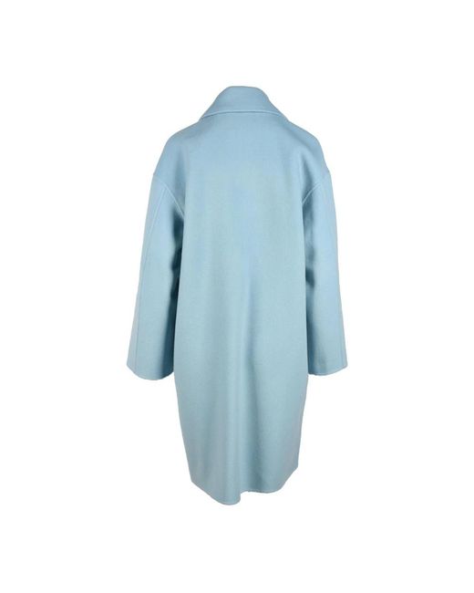 Marella Blue Double-Breasted Coats