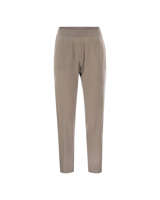 Brunello Cucinelli Broeken ,Polyester Sparkling Broeken in het Gray voor heren