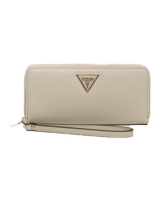 Guess Accessoires ,Polyester Laurel Maxi Portemonnee in het Natural