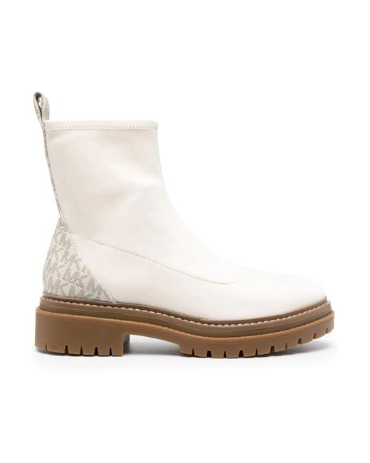 Michael Kors White Ankle Boots