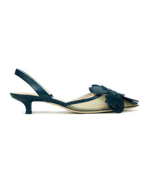 PROSPERINE® Blue Mesh slingback mit lederaccessoire