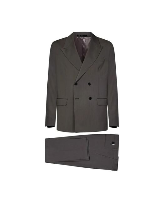 Low Brand Black Double Breasted Suits for men