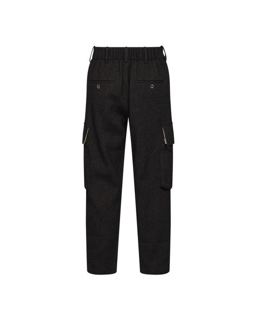 Uma Wang Black Slim-Fit Trousers for men