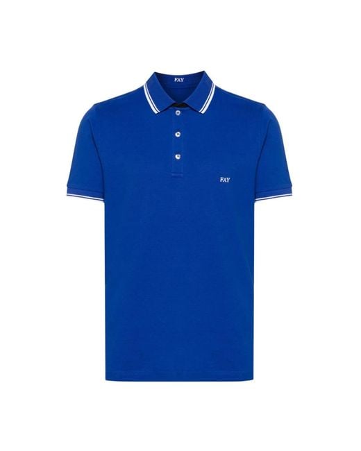 Fay Blue Polo Shirts for men