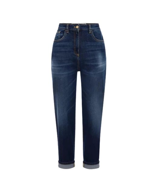Elisabetta Franchi Blue Cropped Jeans