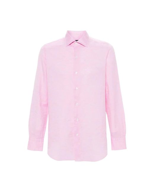 Finamore 1925 Pink Casual Shirts for men