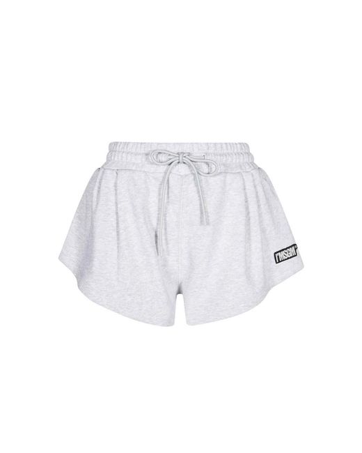 MSGM White Short Shorts