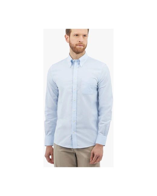 Brooks Brothers Hellblaues Slim Fit Bügelfreies Stretch-Baumwollhemd Mit Button-Down-Kragen in Blue für Herren