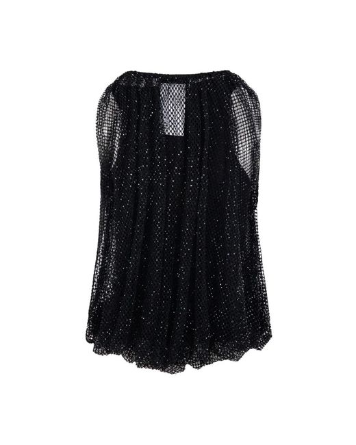 Sportmax Black Sleeveless Tops
