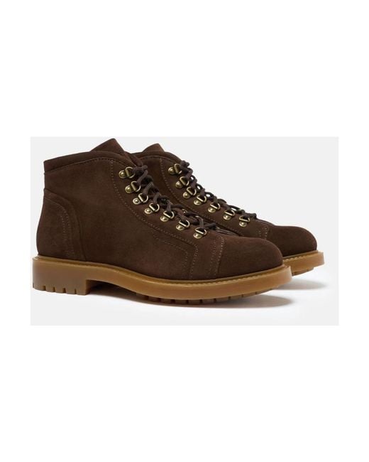 Scarosso Brown Lace-Up Boots for men