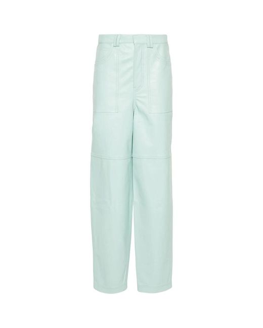 R.ev Green Leather Trousers