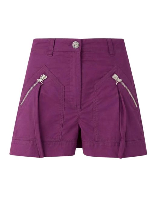 Pinko Purple Short Shorts