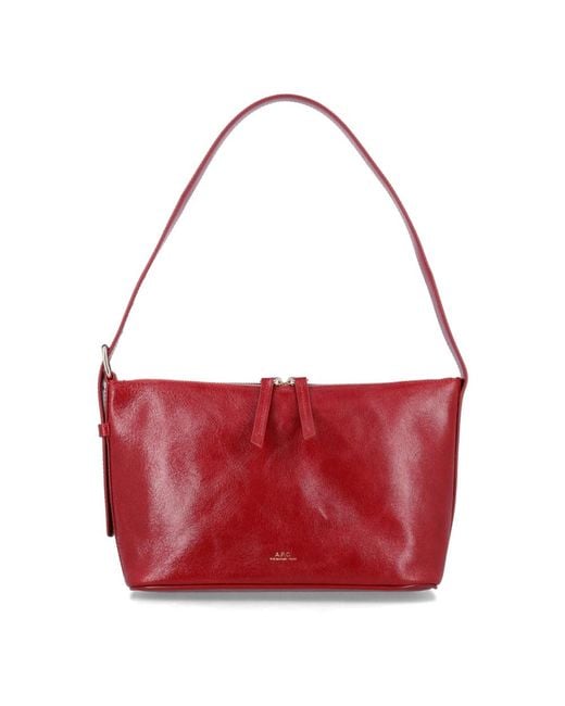 A.P.C. Red Shoulder Bags
