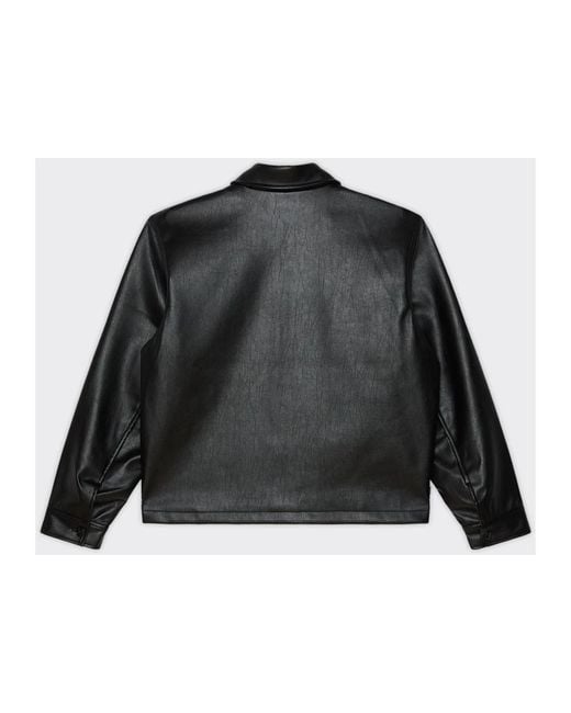 Leather Jackets Obey pour homme en coloris Black