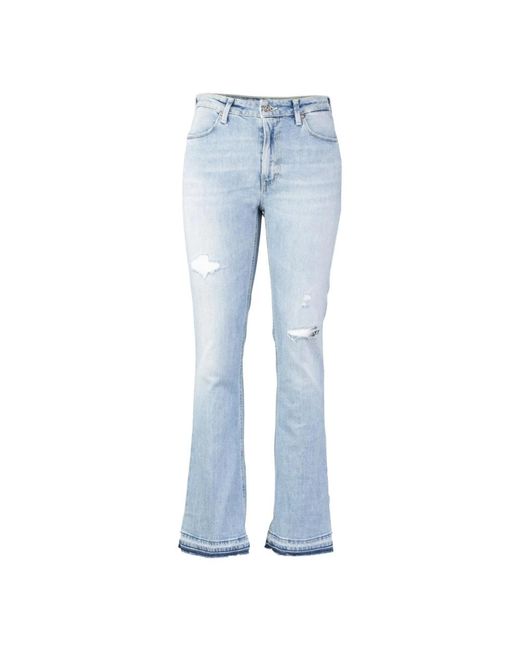 Super skinny flare jeans lavado medio Dondup de color Blue