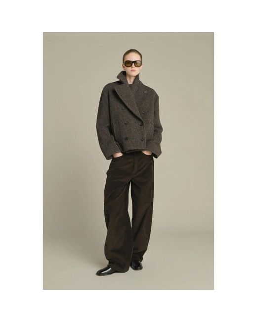 Soeur Black Double-Breasted Coats